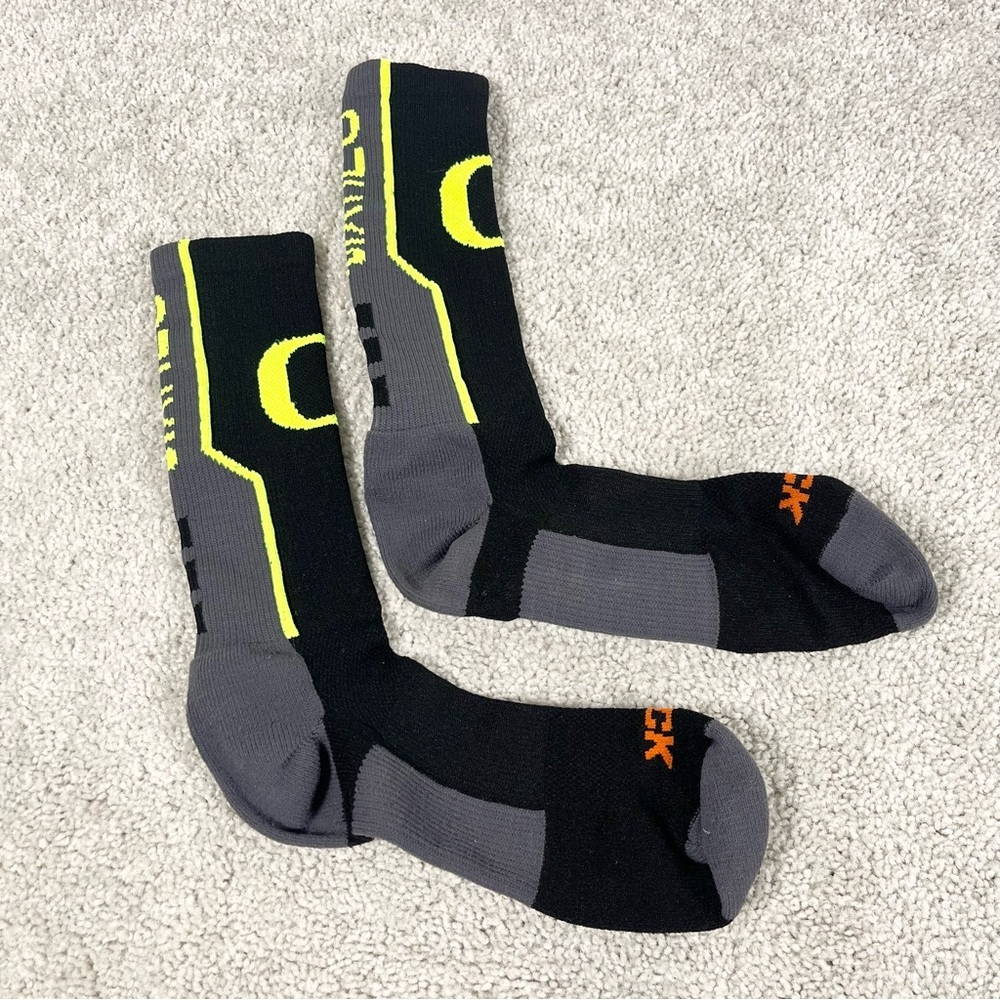 TCK Oregon Ducks Socks Black Gray Athletic Socks Football Crossfit Basketball